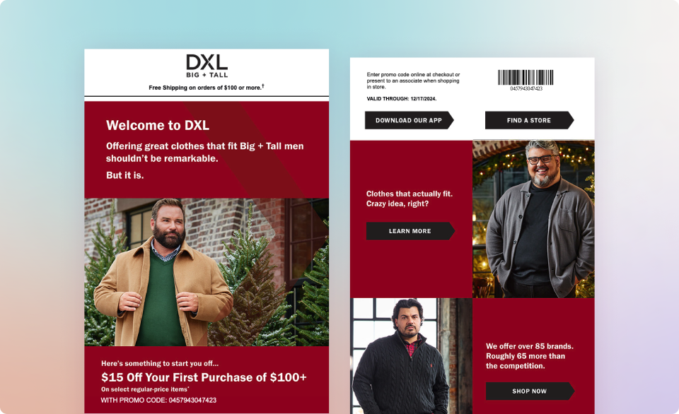 DXL holiday campaign